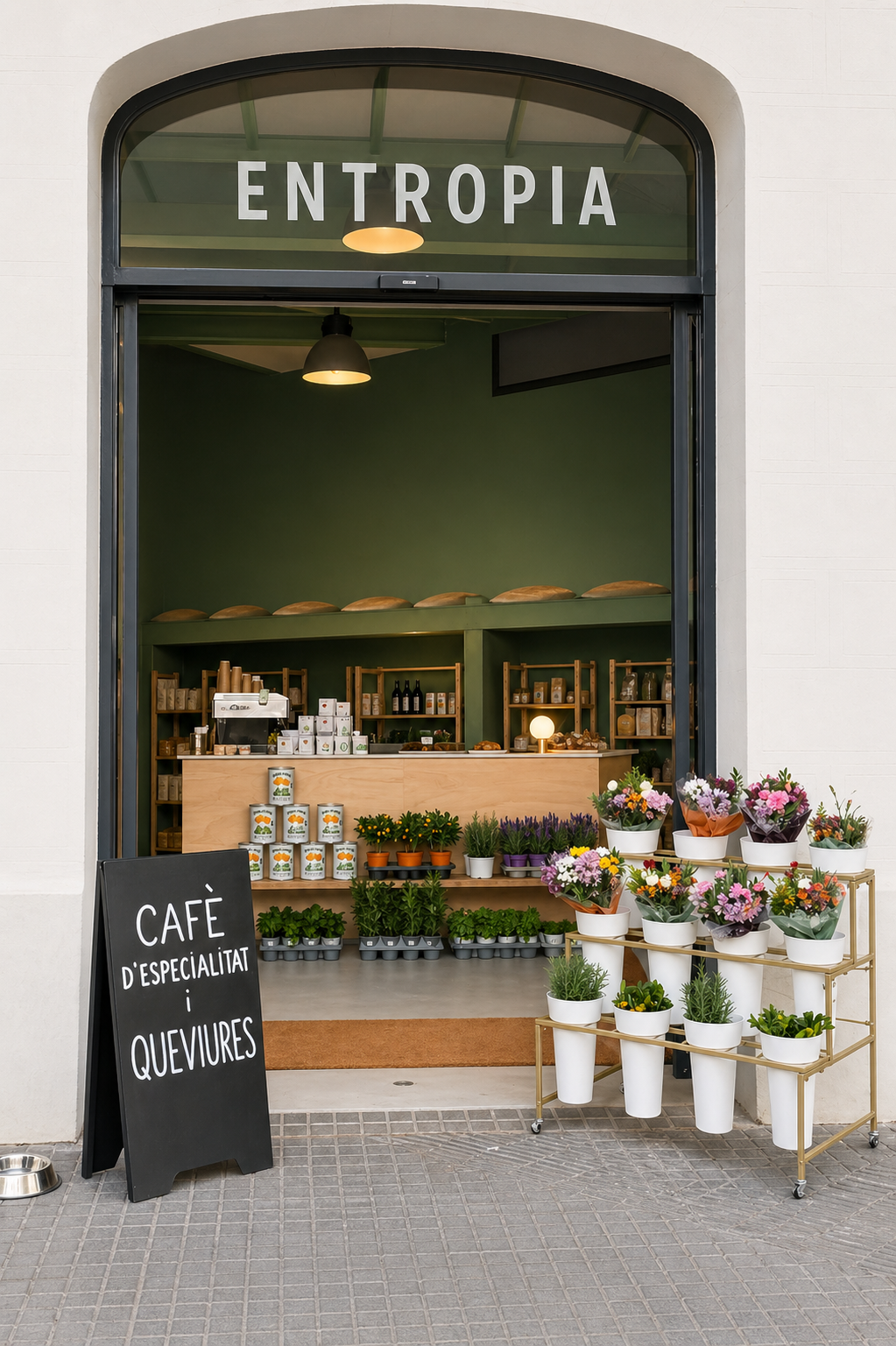 Servei de cafè a la barra d'Entropia