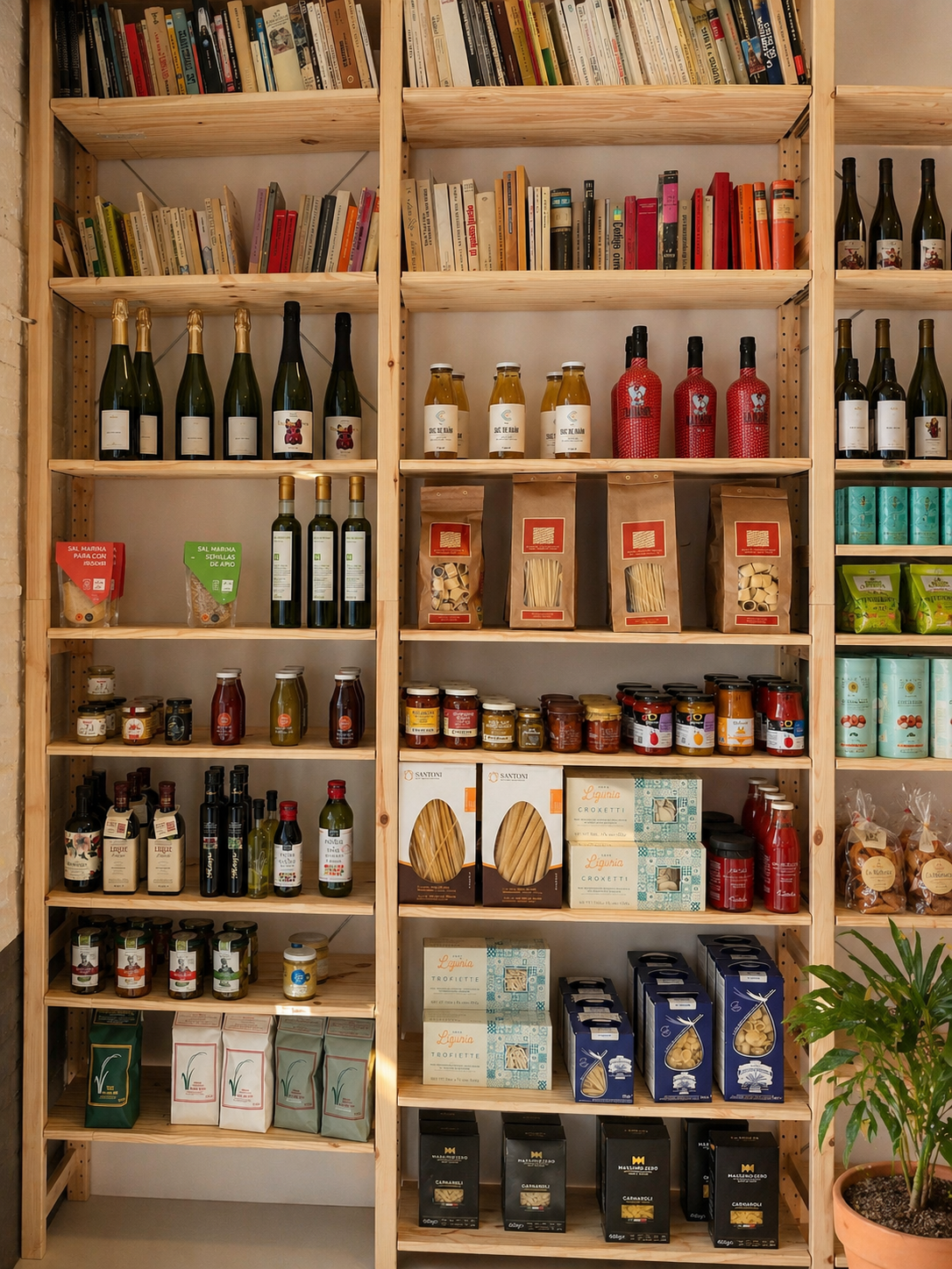 Racó de llibres a la prestatgeria